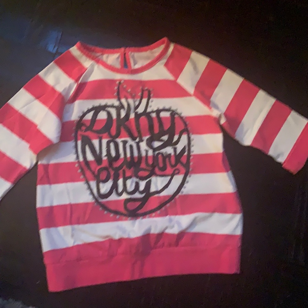 Girls DKNY 3/4 Sleeve Striped Shirt